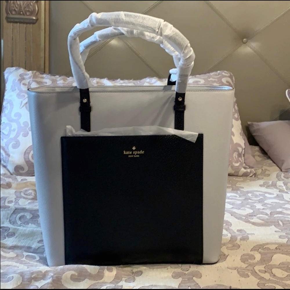 Kate Spade New with Tags, Gray with Black Pocket